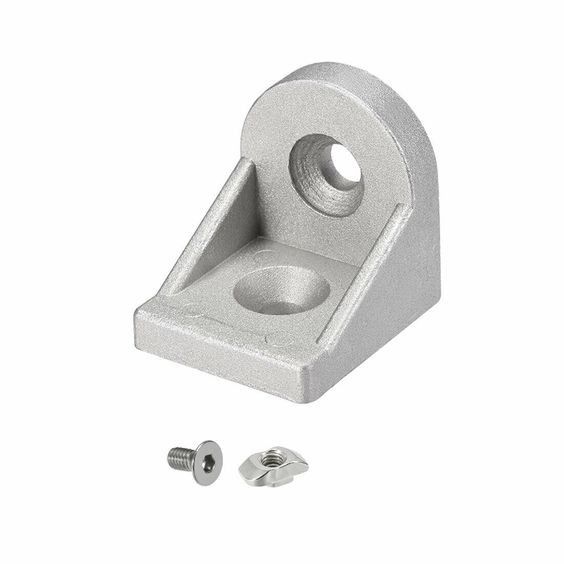 Zestaw uchwytów kątowych, złącza kątowego L dla serii aluminium w gniazdku 8 mm