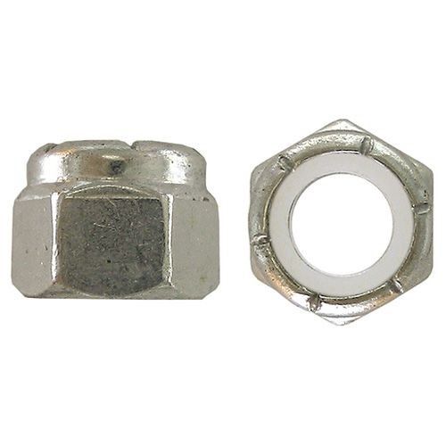 Precision Hex Head Lock Nuts - 7/8-in Dia - 9 Pitch - Zink-Plated - Nylon Insert