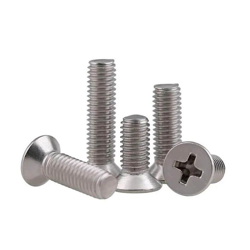 C1022 304 316 Głowa Csk ze stali nierdzewnej ISO7046 Bolt Cross Recessed Flat Head Screw