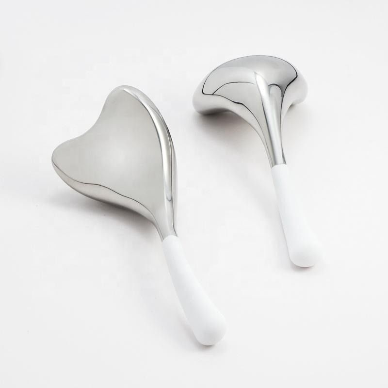 Narzędzia do pielęgnacji skóry Metalowe serce Gua Sha Lifting twarzy Beauty Cooling Cryo Stick Masaż Lodowe kulki ze stali nierdzewnej